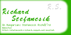 richard stefancsik business card